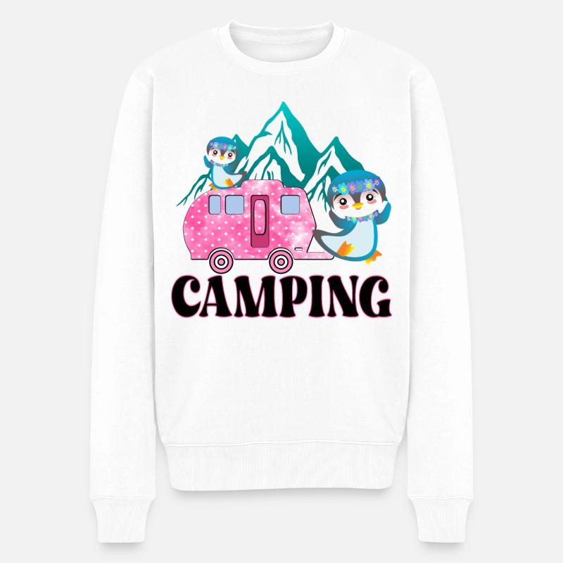 CAMPING CAMPINGSPLATZ PINGUINE - Pull Premium bio Homme - blanc