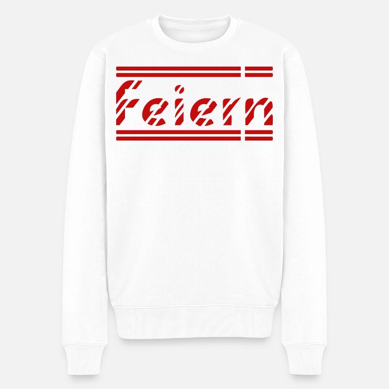 Feiern - Männer Premium Bio Pullover - Weiß