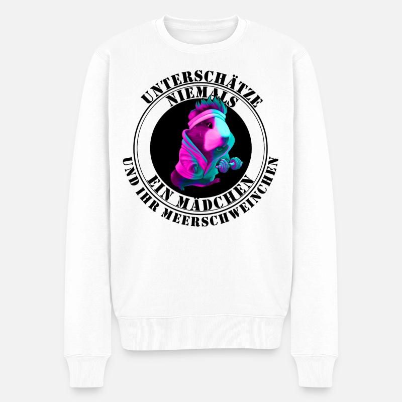 Cochon d’Inde Graphique Meerschweinchen - Pull Premium bio Homme - blanc