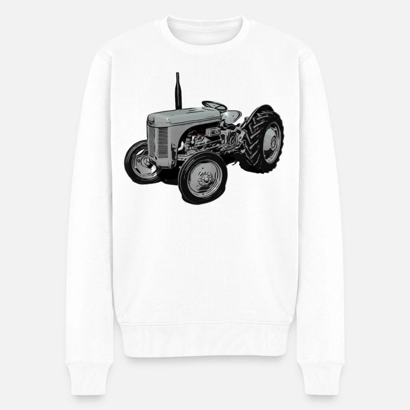 Alter Fergie TE20 Traktor - Männer Premium Bio Pullover - Weiß