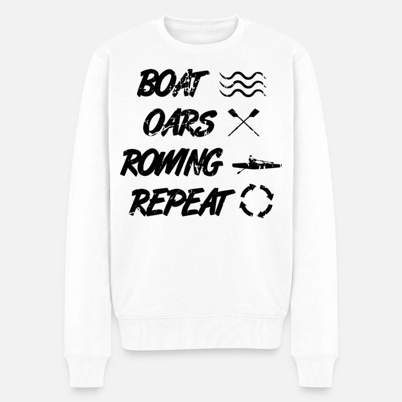 Dicton du rameur - Pull Premium bio Homme - blanc