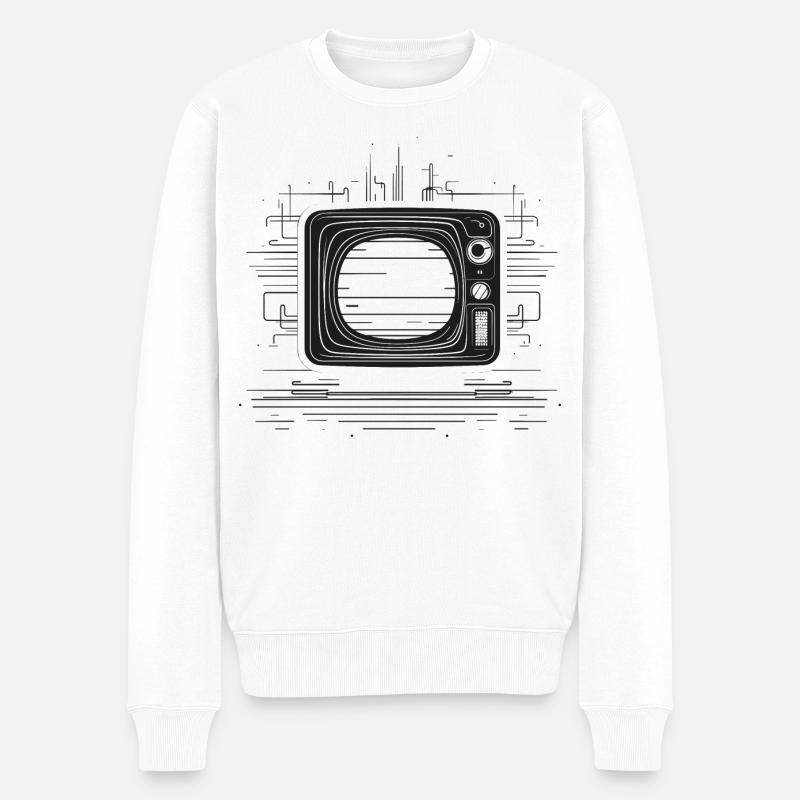 Dessin TV rétro - Pull Premium bio Homme - blanc