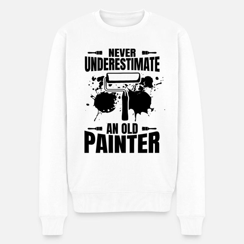 Maler Lackierer Opa - Männer Premium Bio Pullover - Weiß