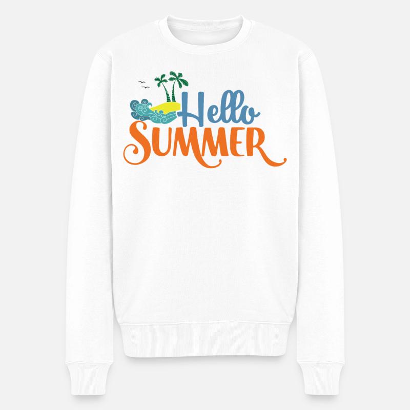Bonjour Summmer - Pull Premium bio Homme - blanc