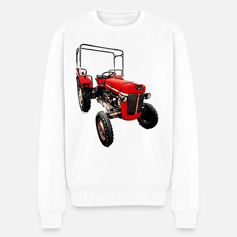 M F 30 Bulldog - Männer Premium Bio Pullover - Weiß