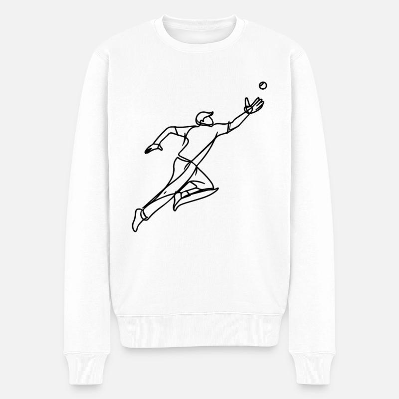 Cricket Keeper - Männer Premium Bio Pullover - Weiß