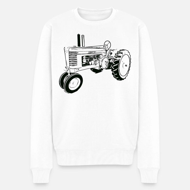 Model A Traktor - Männer Premium Bio Pullover - Weiß
