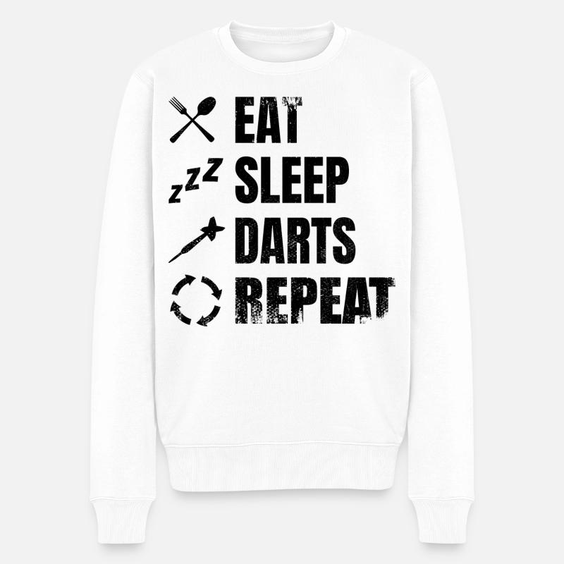 Dart Täglicher Zeitplan - Männer Premium Bio Pullover - Weiß