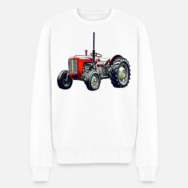 Alter M F 35 Traktor - Männer Premium Bio Pullover - Weiß