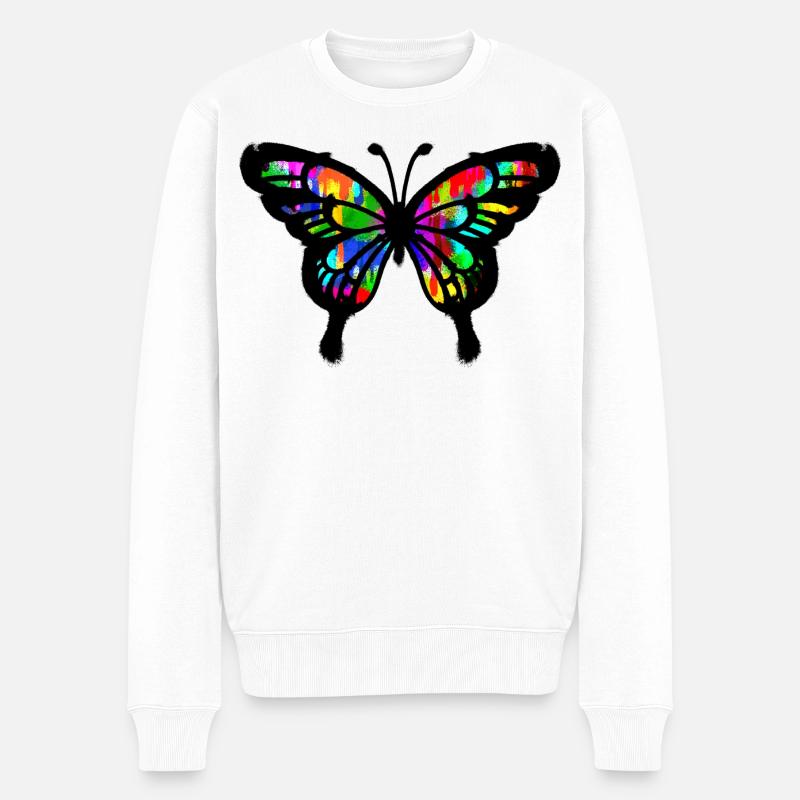 Graffiti Art papillon Illustration dessin - Pull Premium bio Homme - blanc