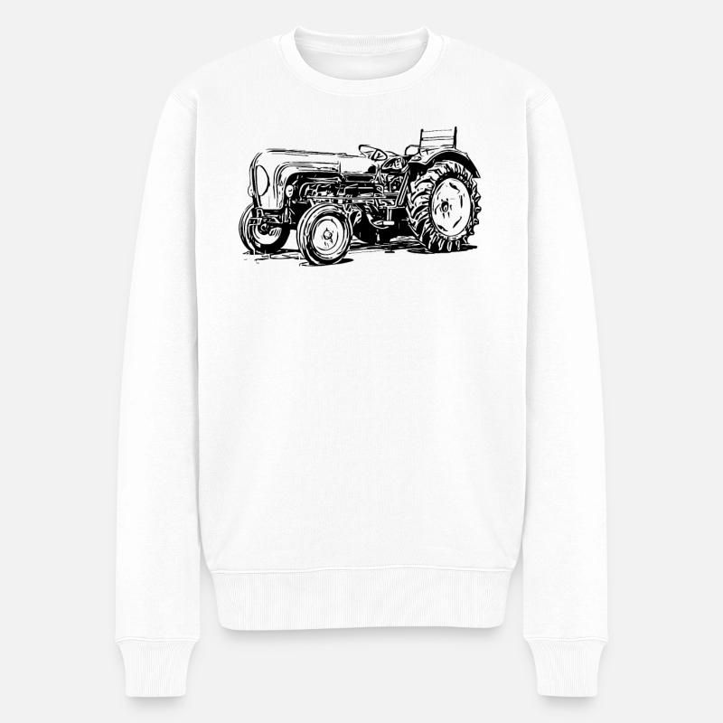 Traktor Star 219 - Männer Premium Bio Pullover - Weiß