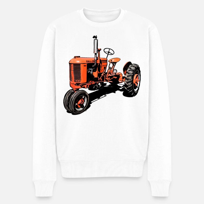 Case VAC Traktor - Männer Premium Bio Pullover - Weiß