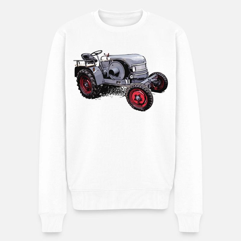 Oldtimer Traktor Kramer K12 - Männer Premium Bio Pullover - Weiß