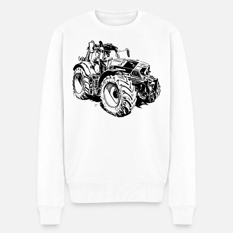 Traktor - Männer Premium Bio Pullover - Weiß
