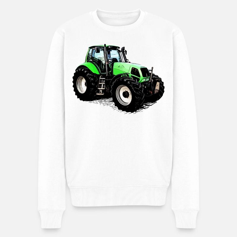 Fahr den Deutz Traktor 230 MK3 - Männer Premium Bio Pullover - Weiß