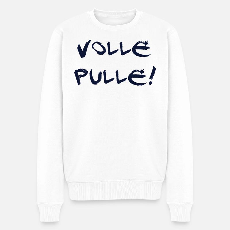 Volle Pulle - Männer Premium Bio Pullover - Weiß