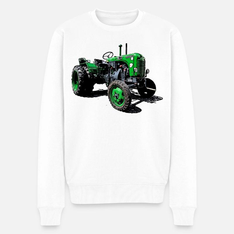 Traktor Steyr 80 - Männer Premium Bio Pullover - Weiß