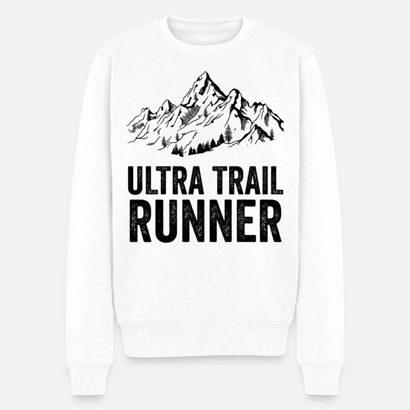 Ultra-Trailrunner - Männer Premium Bio Pullover - Weiß