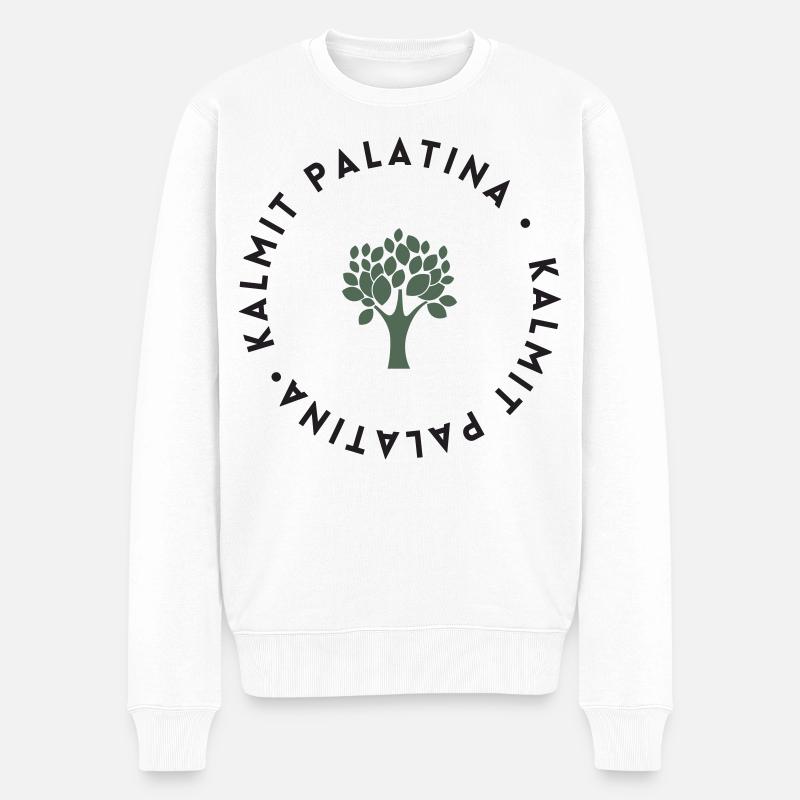 Kalmit love - Männer Premium Bio Pullover - Weiß