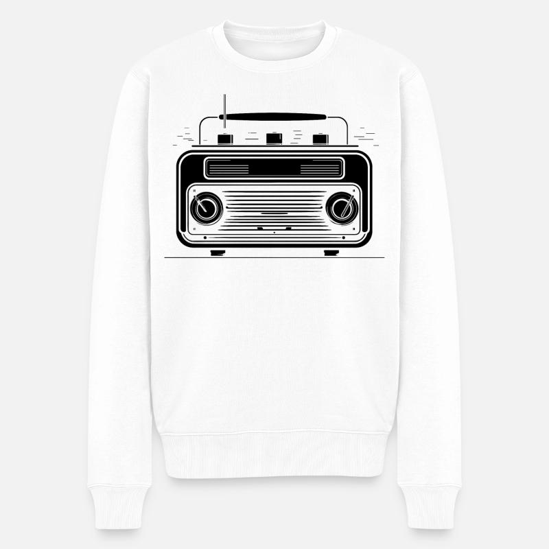 Radio à l’ancienne - Pull Premium bio Homme - blanc