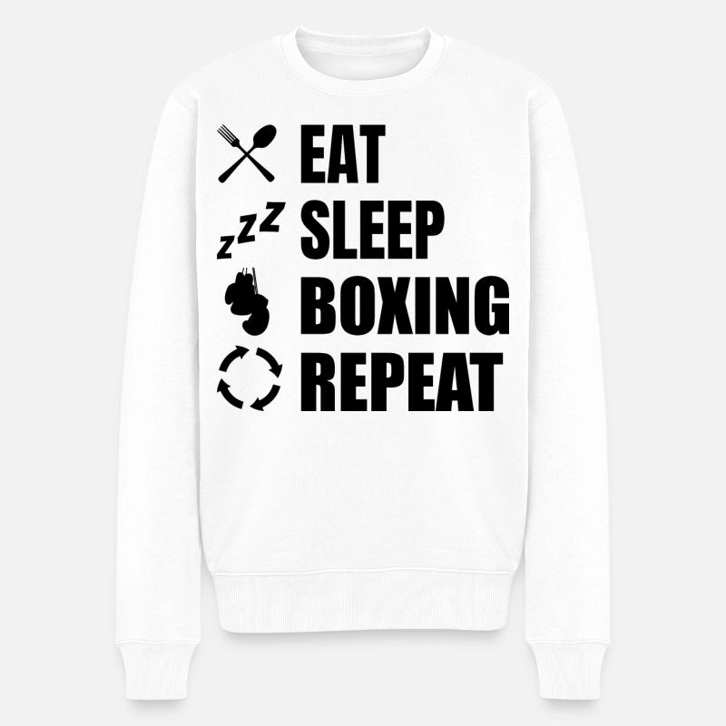 Routine de boxe - Pull Premium bio Homme - blanc