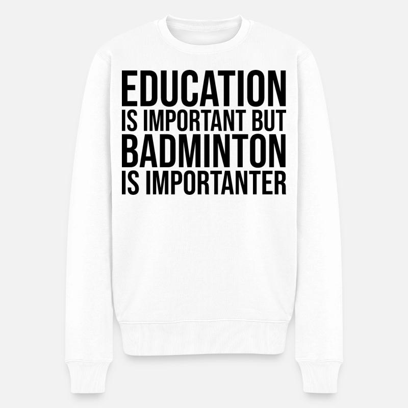badminton - Pull Premium bio Homme - blanc