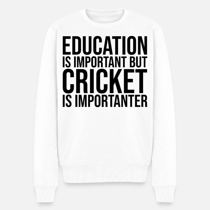 Kricket - Männer Premium Bio Pullover - Weiß