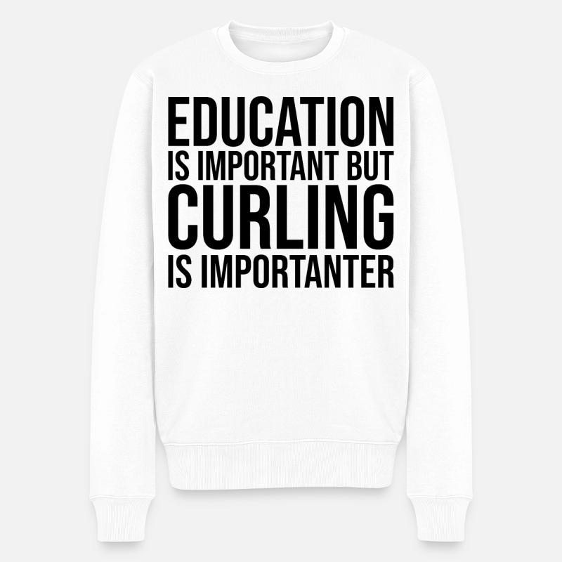 curling - Pull Premium bio Homme - blanc