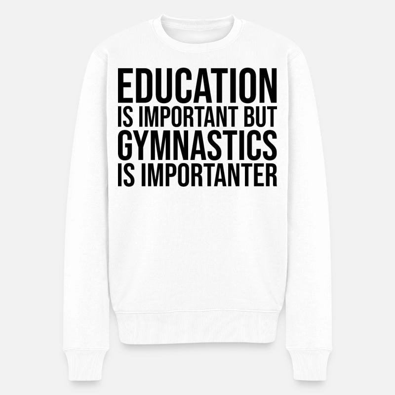 Gymnastik - Männer Premium Bio Pullover - Weiß