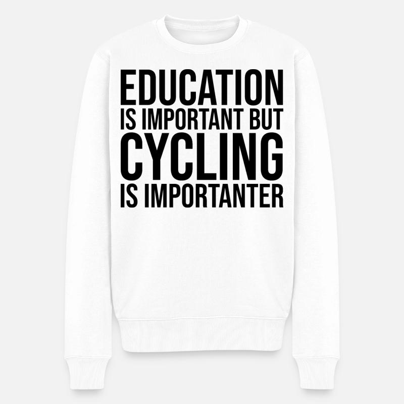 Radfahren - Männer Premium Bio Pullover - Weiß