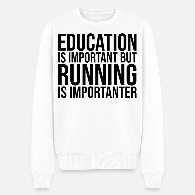Ausgeführte - Männer Premium Bio Pullover - Weiß