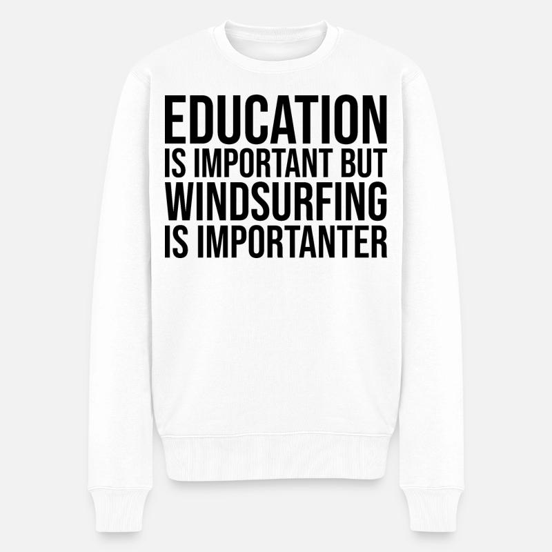 Windsurfen - Männer Premium Bio Pullover - Weiß
