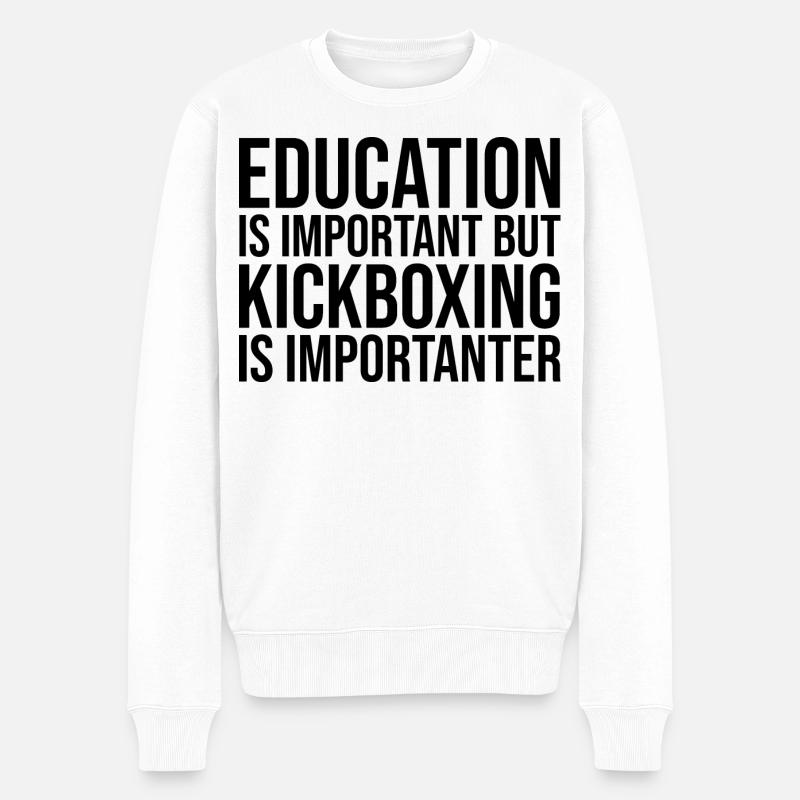Kickboxing - Pull Premium bio Homme - blanc