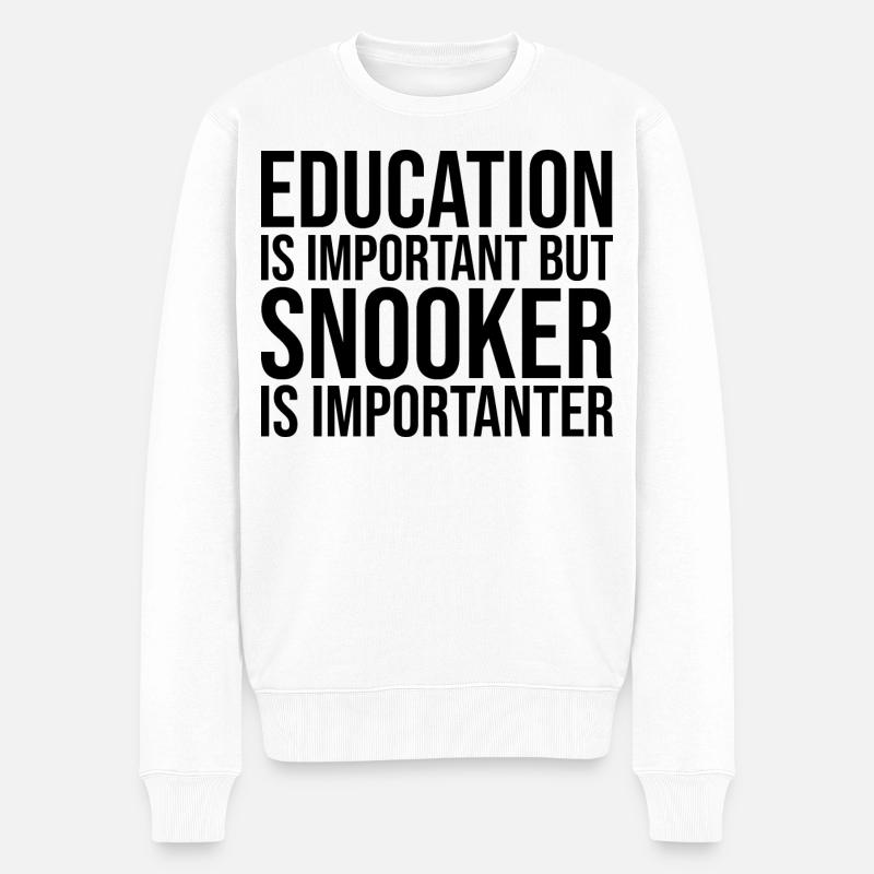 Snooker - Männer Premium Bio Pullover - Weiß