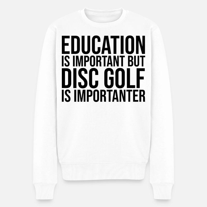 Discgolf - Männer Premium Bio Pullover - Weiß
