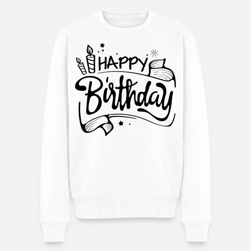 Bon anniversaire - Pull Premium bio Homme - blanc