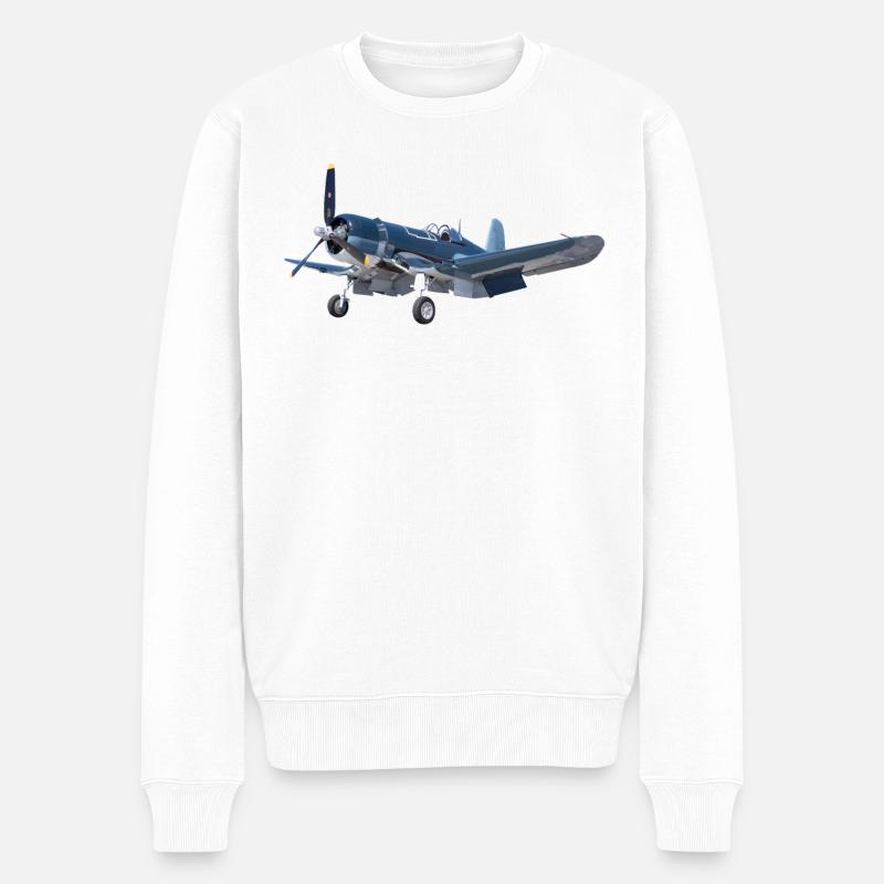 F4U Corsair - Pull Premium bio Homme - blanc
