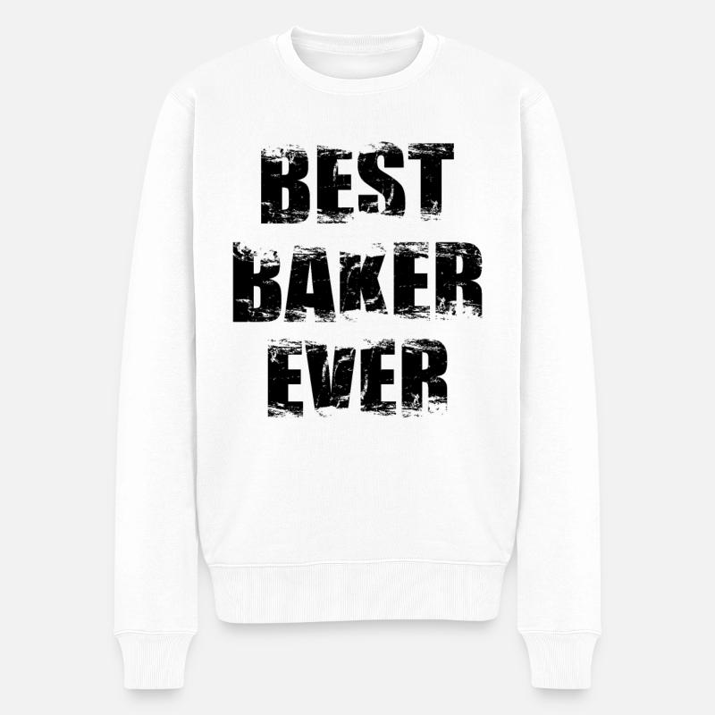 Bäcker - Männer Premium Bio Pullover - Weiß