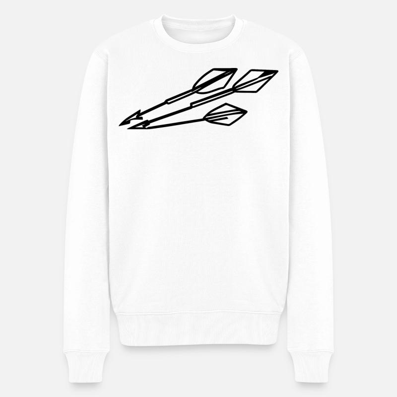 Flèches de tir à l’arc - Pull Premium bio Homme - blanc