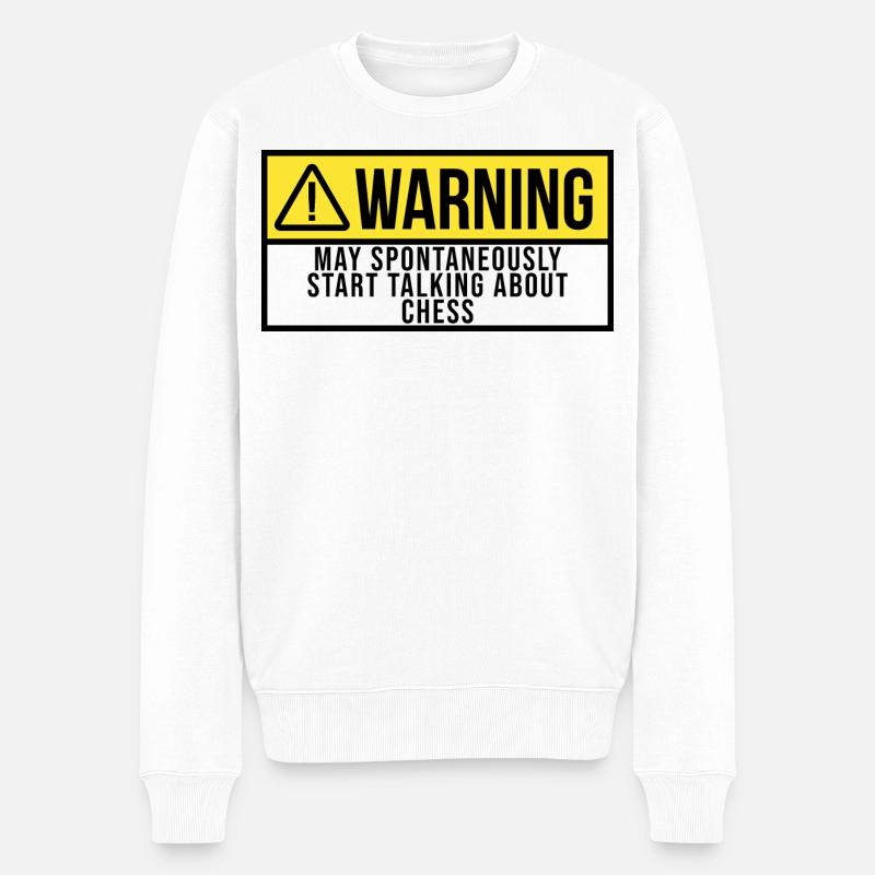 Schach - Männer Premium Bio Pullover - Weiß