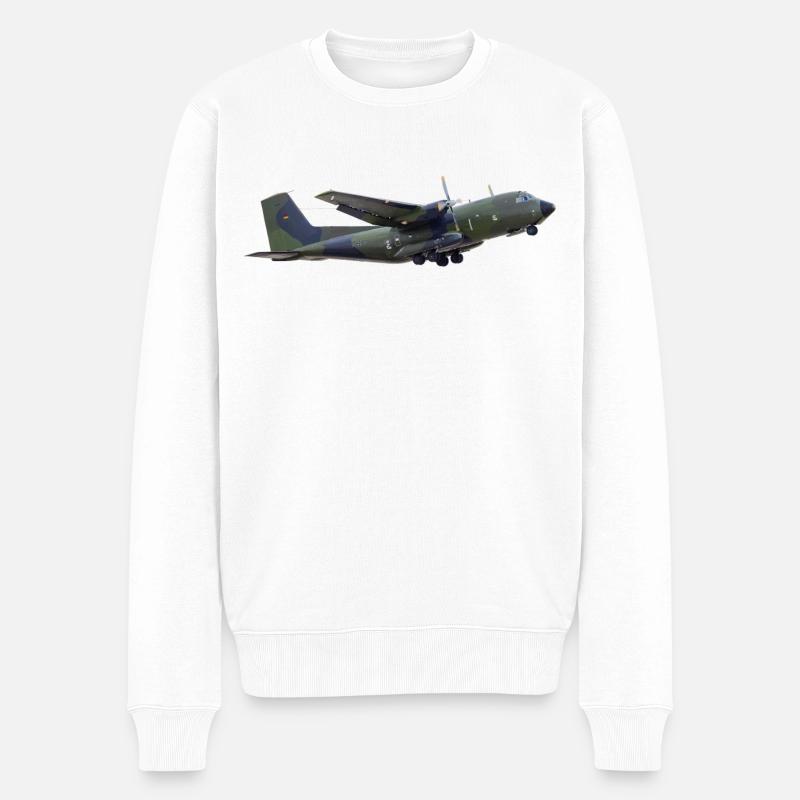 Transall C-160 - Männer Premium Bio Pullover - Weiß