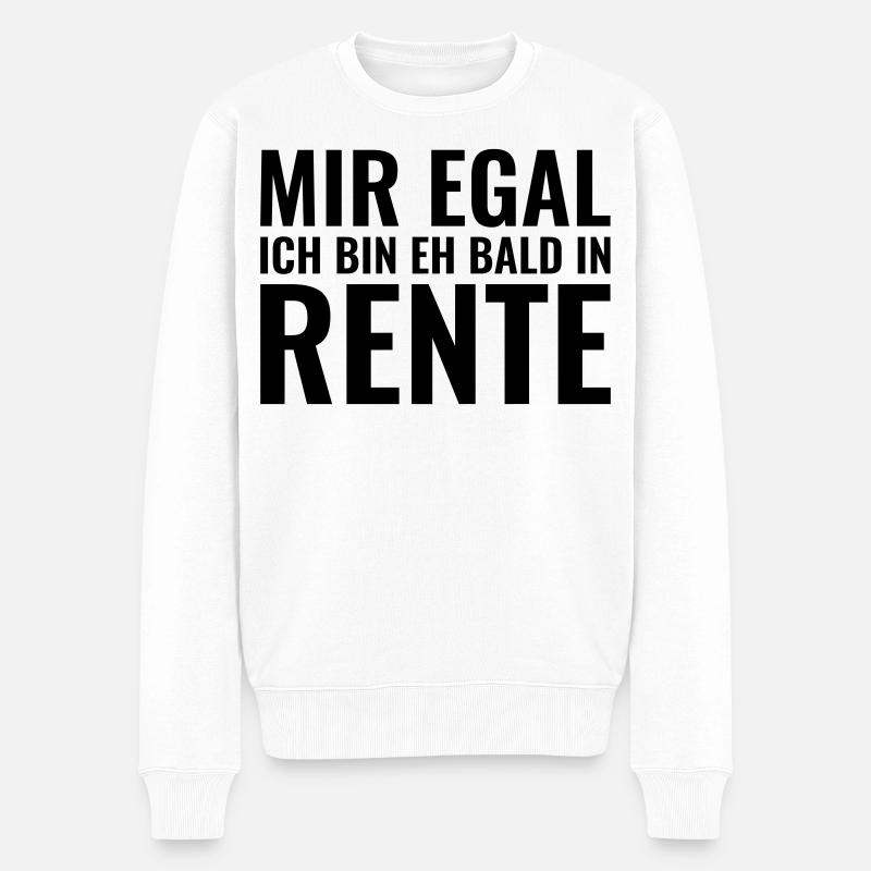Rente - Männer Premium Bio Pullover - Weiß