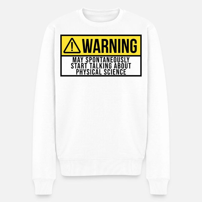 Sciences physiques - Pull Premium bio Homme - blanc