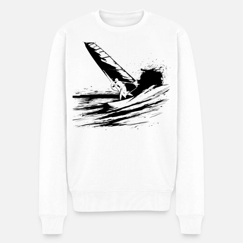 Planche à voile - Pull Premium bio Homme - blanc