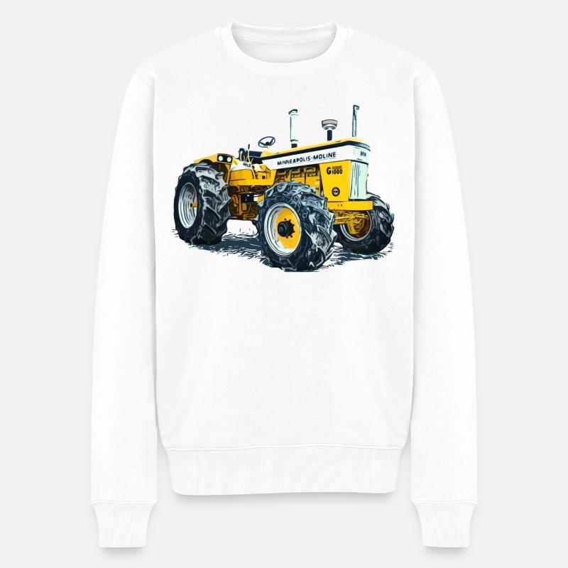 Minneapolis Traktor G1000 - Männer Premium Bio Pullover - Weiß