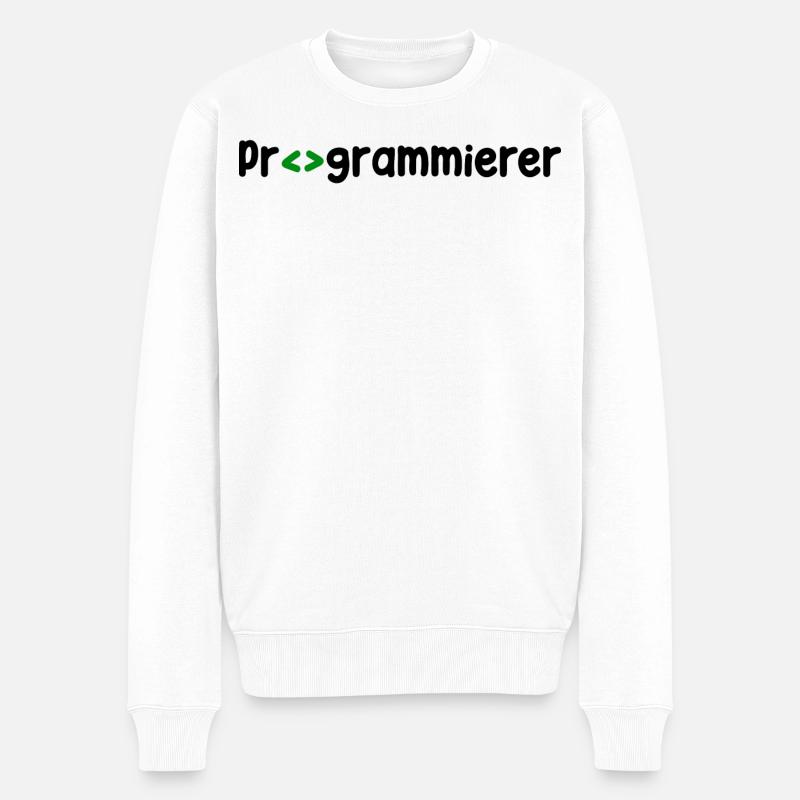 Programmierer Developer Webentwickler Skripting - Männer Premium Bio Pullover - Weiß