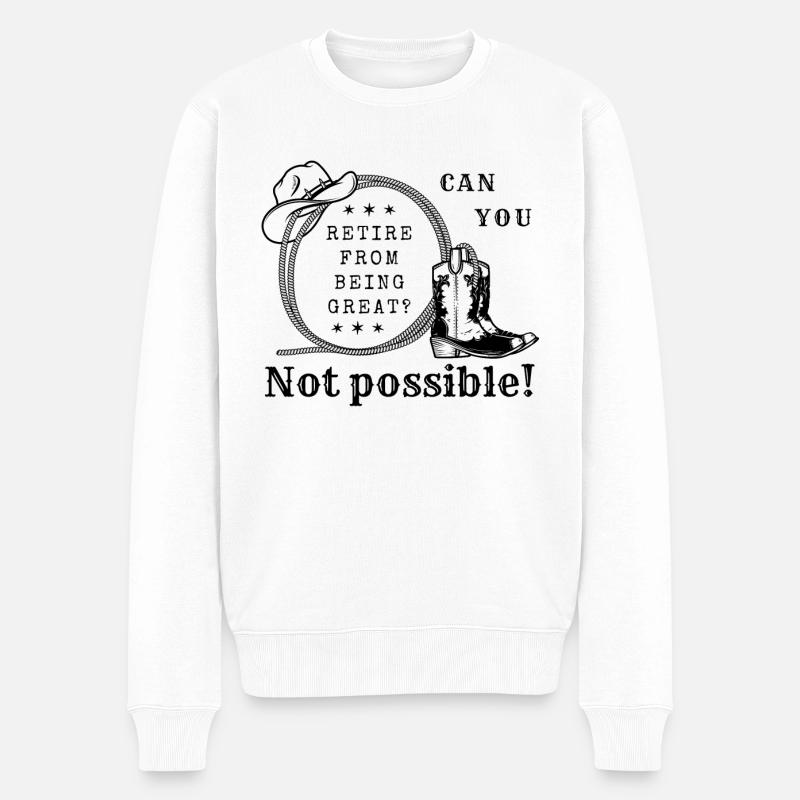 D’être génial à la retraite ? Impossible - Pull Premium bio Homme - blanc
