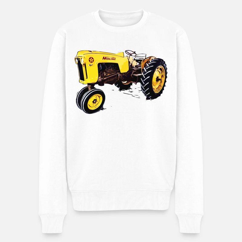 MINNEAPOLIS Traktor 4 STAR - Männer Premium Bio Pullover - Weiß