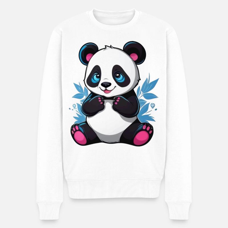 Panda - Pull Premium bio Homme - blanc