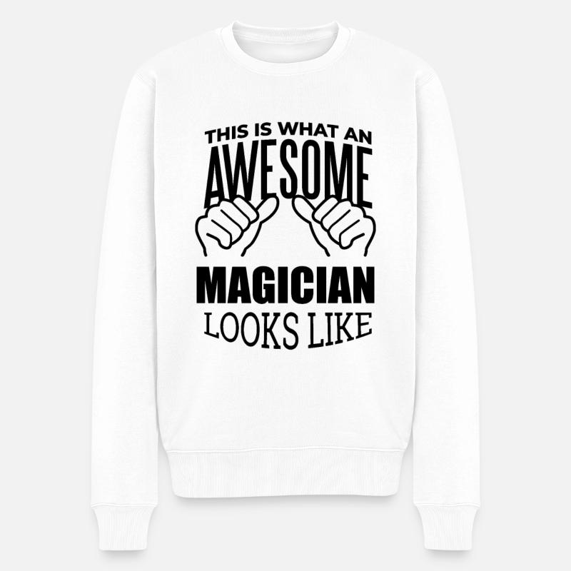 magicien - Pull Premium bio Homme - blanc